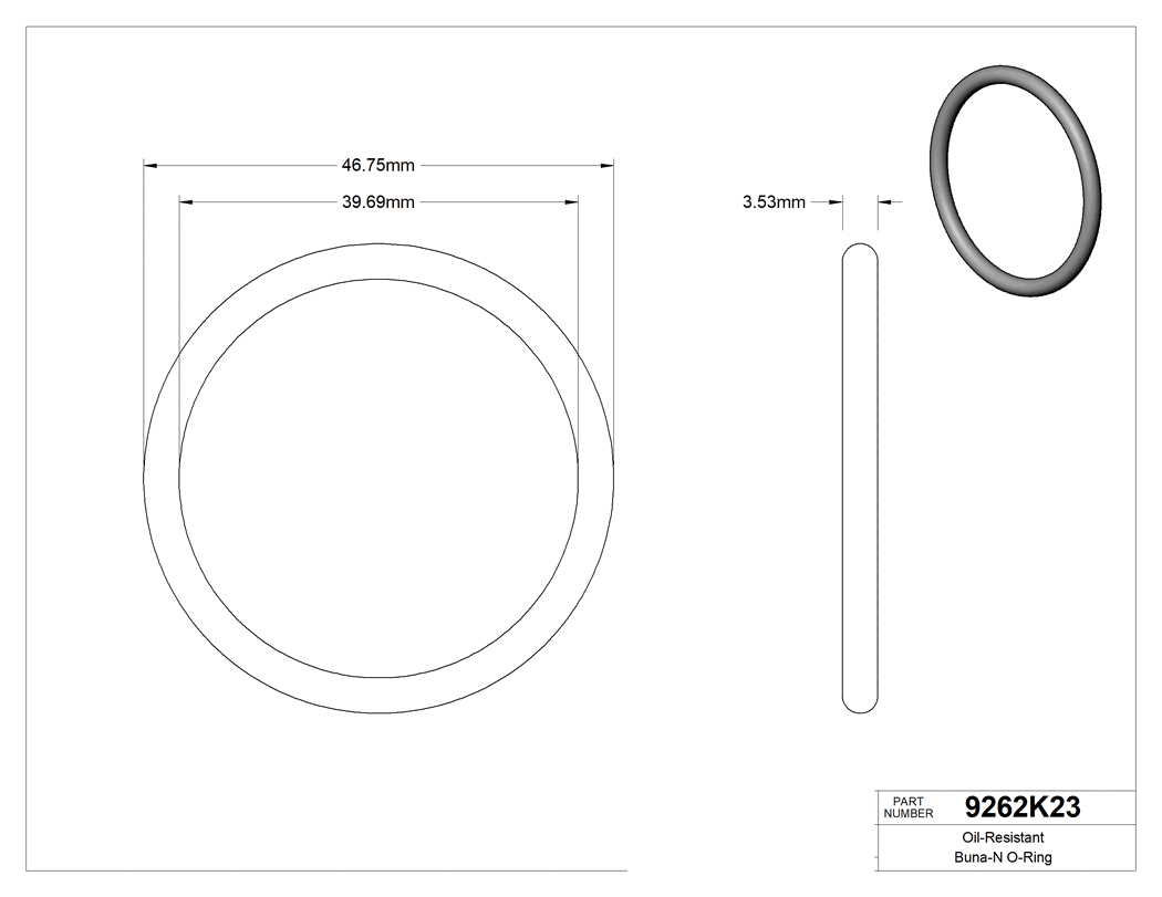 Technical drawing - 9262K23